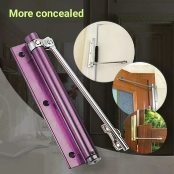 

New 1pc Door Closer Single Spring Strength Adjustable Surface Mounted Stainless Steel Automatic Closing Fire Rated Door Hardware