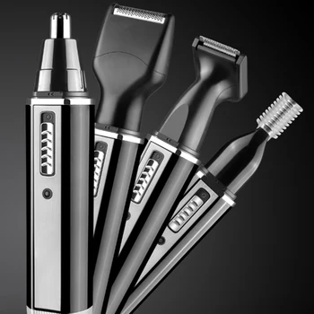 

4 in 1 Men Electric Nose Hair Sideburns Trimmer Clipper Rechargeable Beard Eyebrow Shaver Razor Face Hair Removal