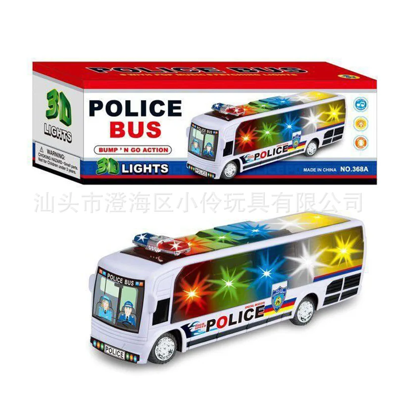 

Children Electric Universal Bus 3D Colorful Light Music Campus Bus City Train GIRL'S And BOY'S Toy