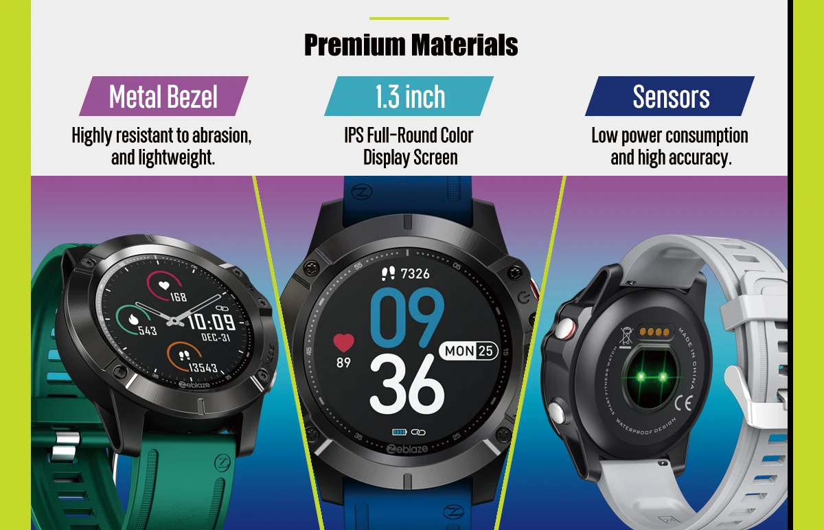 Zeblaze VIBE 6 Smart Watch Men 1.3 Inch Music Player Receive