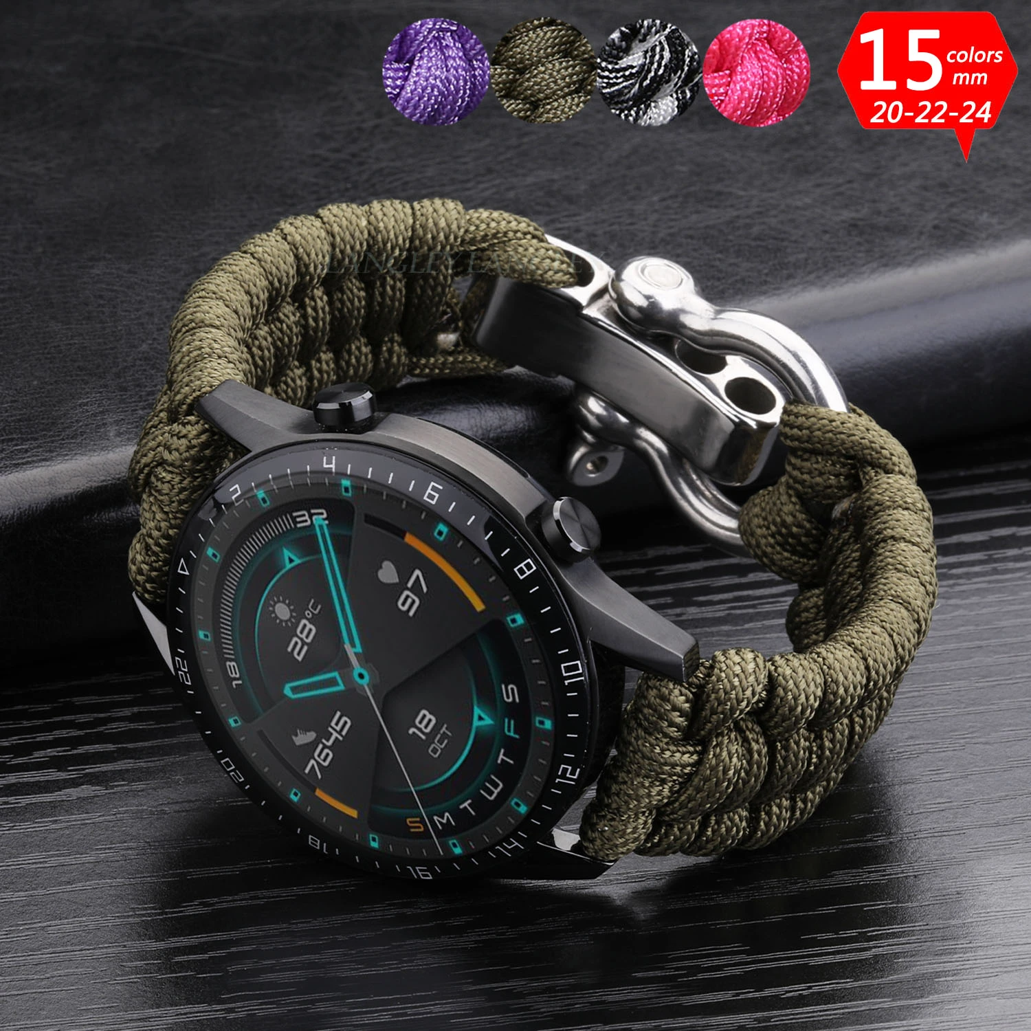 Nylon Strap For Samsung Galaxy Watch 3 41mm 45mm Band 42mm 46mm Strap For Huawei Gt 2 42 Mm Adjustable Buckle Rope Watch Band Watchbands Aliexpress