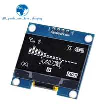 TZT 4PIN 1," O светодиодный модуль белый/синий цвет 128X64 1,3 дюймов O светодиодный ЖК-дисплей модуль 1,3" IIC IEC связь