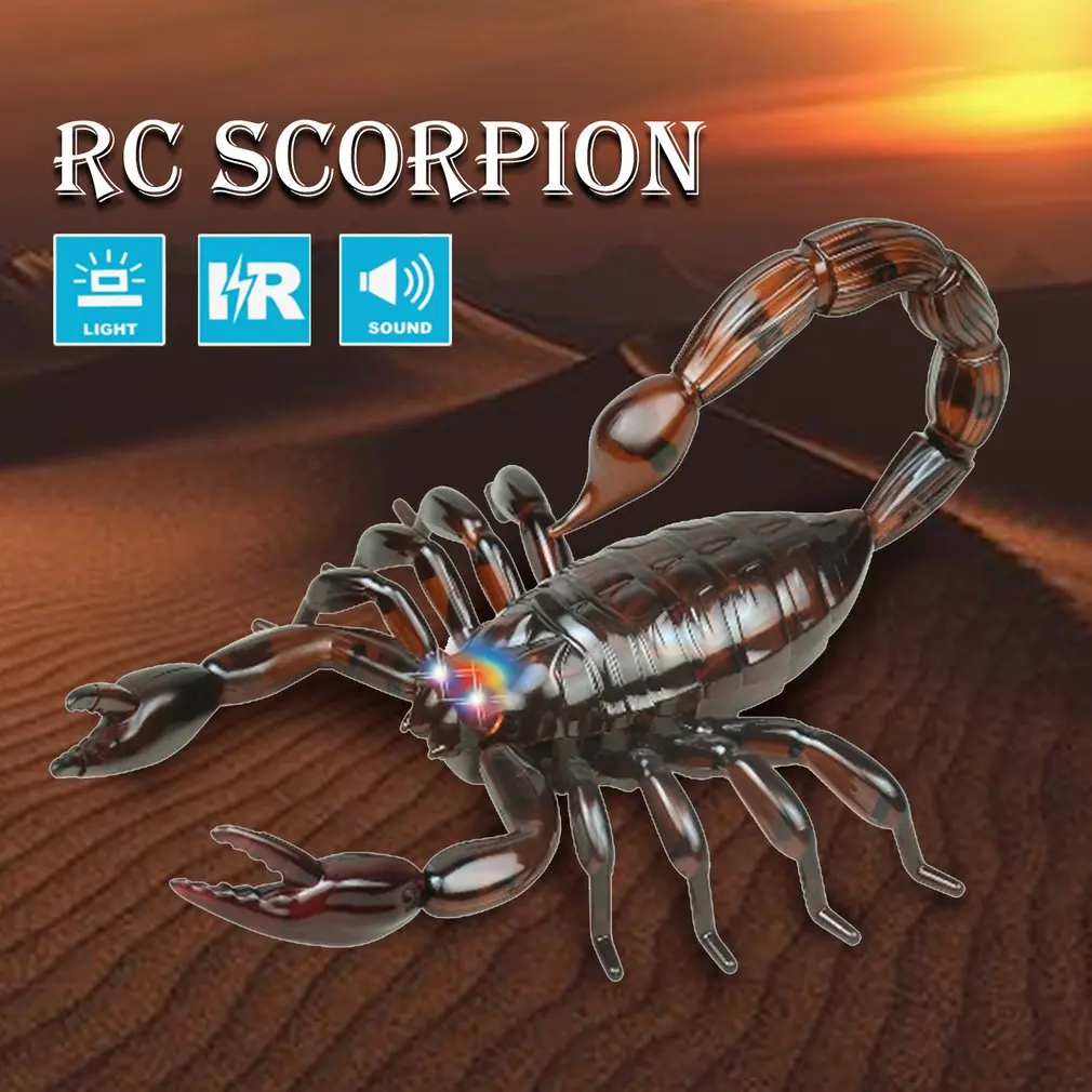 

2019 Infrared Remote Control Realistic Fake Mock Scorpion with 360'Rotation RC Prank Insect Bugs for Joke Scary Trick Toy Kid