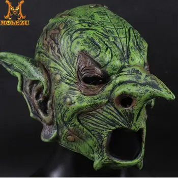 

Molezu Halloween Green Spirit Old Man Horror Latex Mask Halloween Costume Costume Dance Party Scary Mask