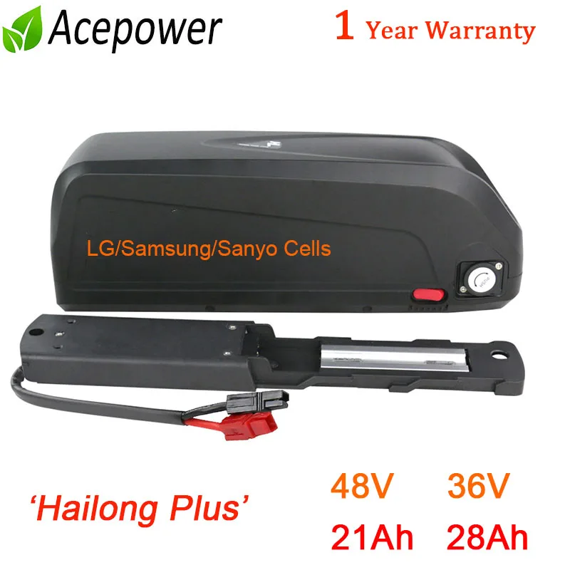 

Hailong Plus E-Bike Battery 48V 21Ah With Sanyo/Samsung Li-ion Cell for 1000W Bafang 45ABMS for 1500W 36V 20Ah 28Ah for500w Moto