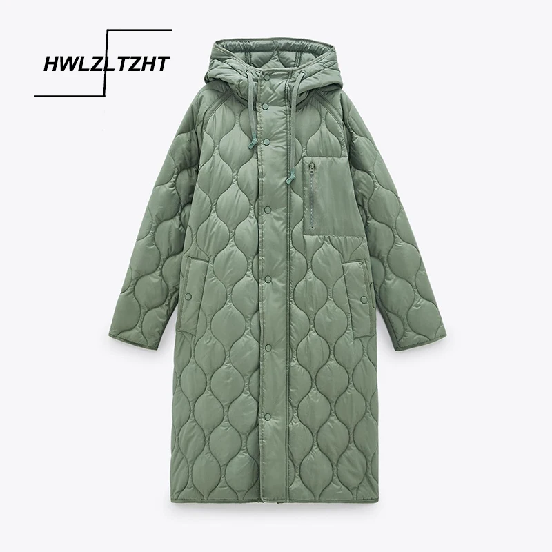 Винтажная Женская парка HWLZLTZHT теплая куртка Повседневная Верхняя одежда с