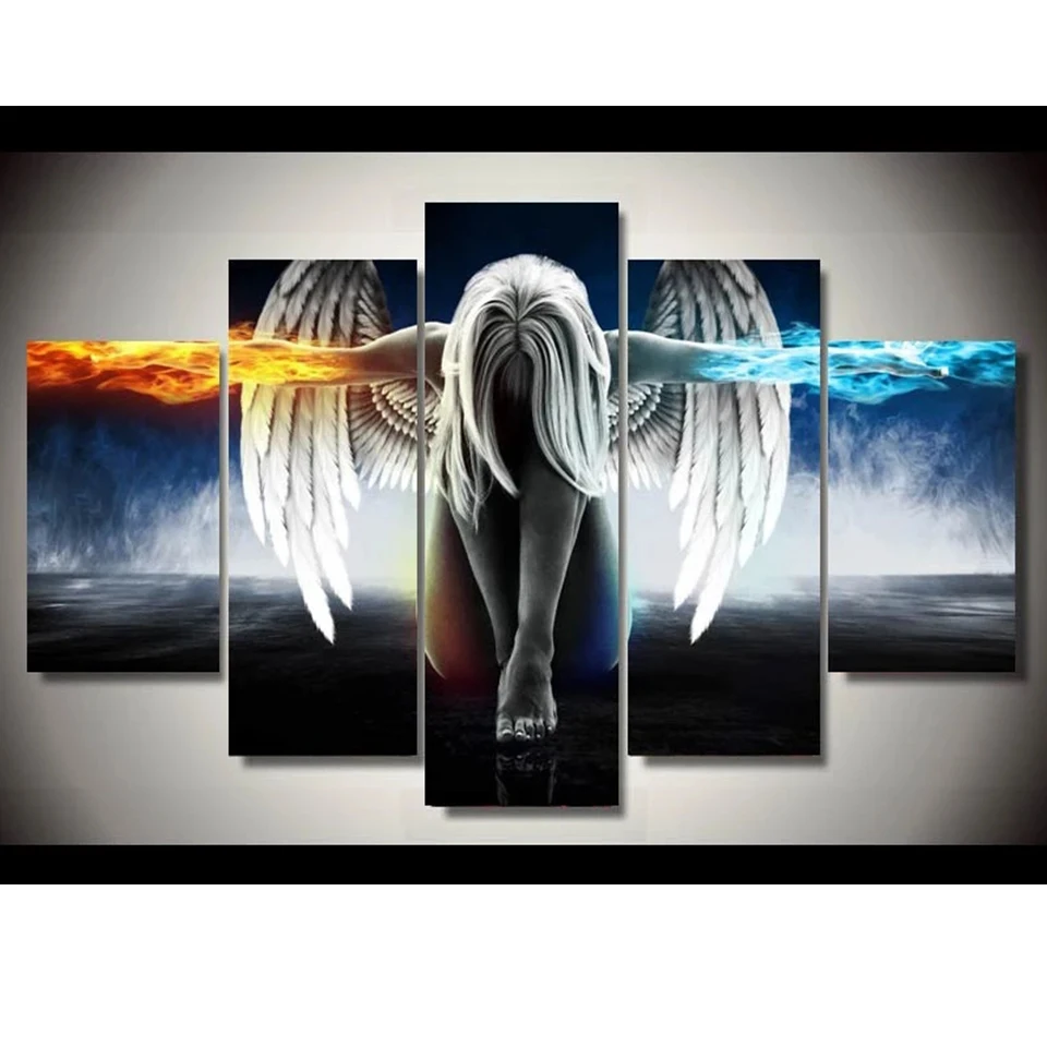 

Demon Diamond mosaic 5 Panel diamond embroidery crafts,full round/square drill 5d diy diamond painting Angel,Home Decor,