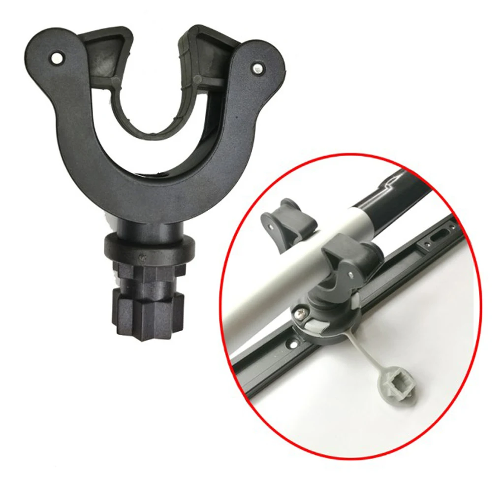 

Inflatable Boat Kayak Paddle Holder Clip Track Mounted Oars Grip SUP Leash Plug Adapter Black