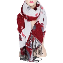 Рождественский женский шарф, рождественский подарок, снежный принт, шаль, зимние шарфы, шаль, шарфы для женщин и девушек, шаль
