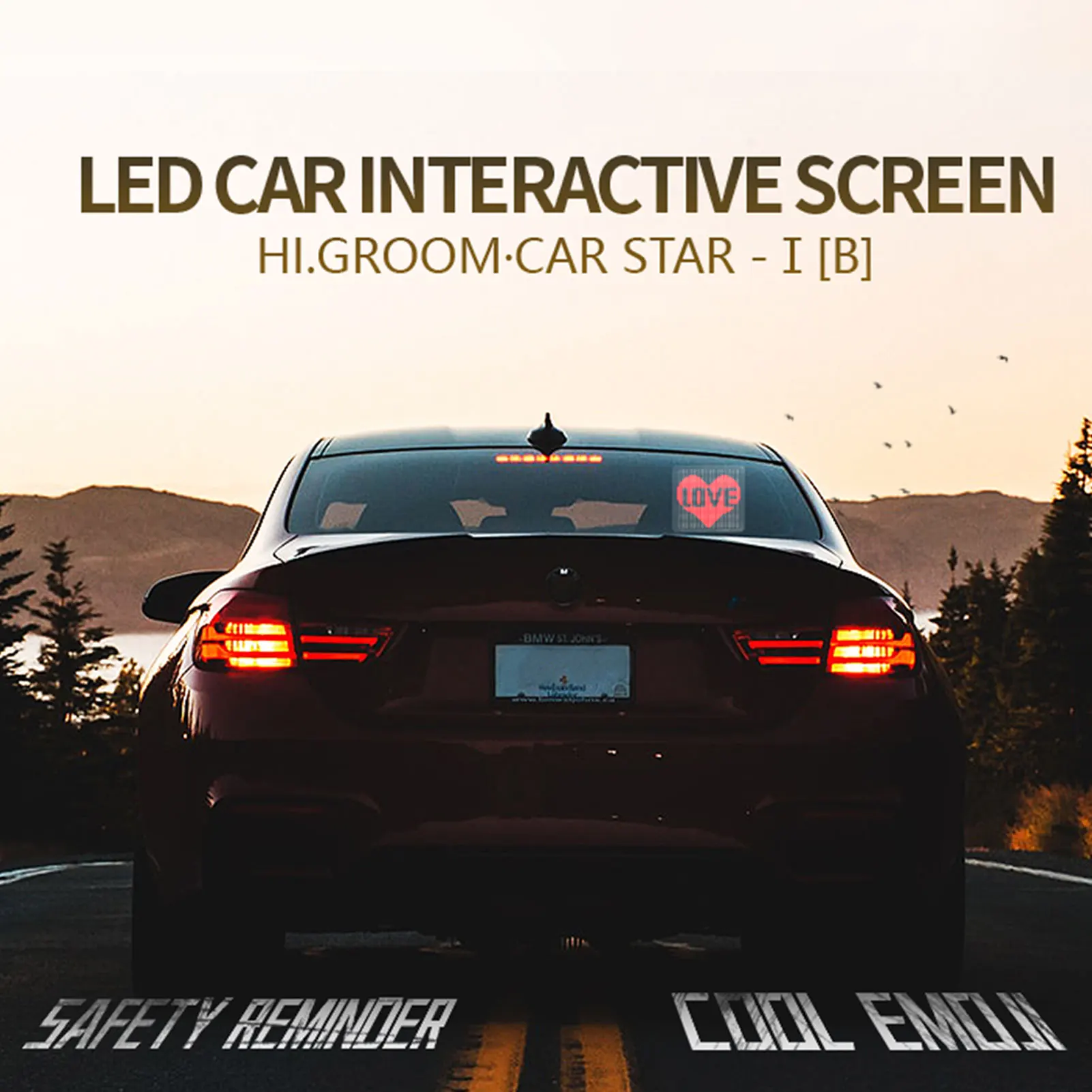 Car LED Sign, Voice Controlled Car Interactive Screen DIY