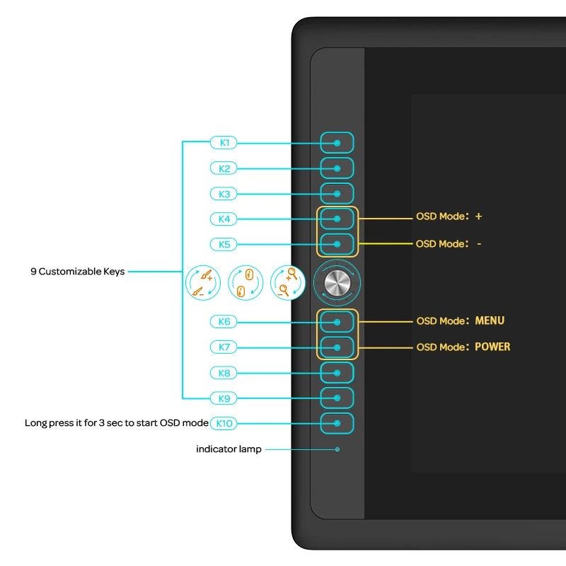 GAOMON-PD156 PRO 15.6 ġ Ǯ ̳Ʈ 88% NTSC ׷ º ÷, 9  ͽ Ű  8192 нú ƿƮ  