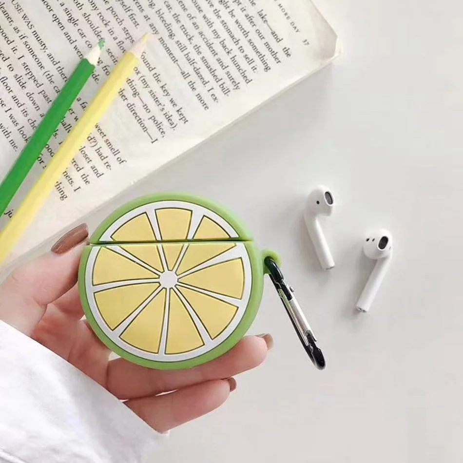 Силиконовый чехол для AirPods, милые 3D Мультяшные крокодиловые наушники в виде кролика чехол для Apple Airpods 2, чехол для наушников Air pods, ремешок - Цвет: 326E