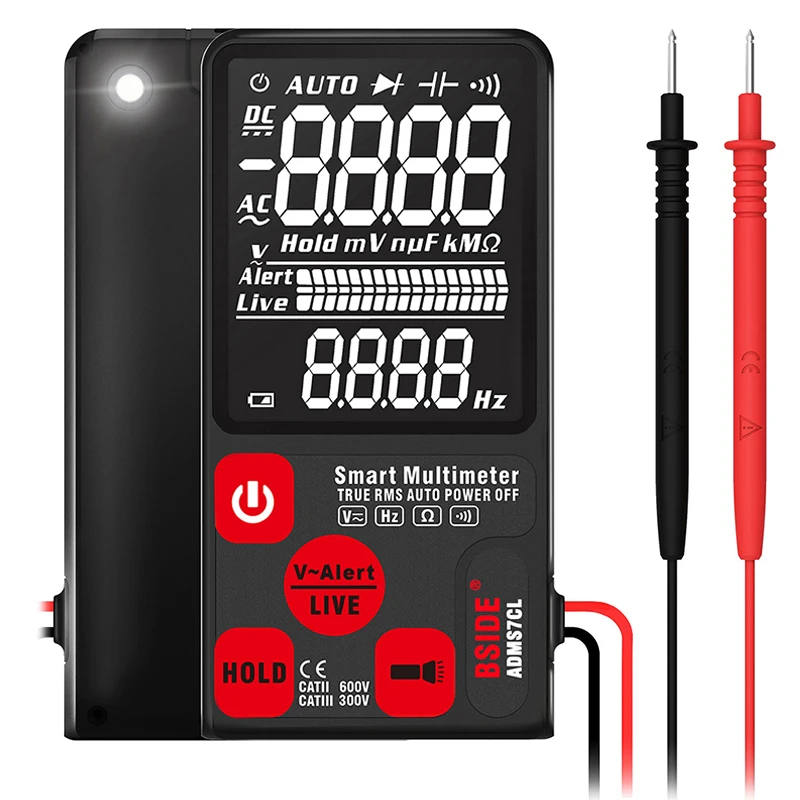Мини цифровой мультиметр BSIDE ADMS7CL/S9CL EBTN ЖК-дисплей DC AC вольтметр тест er емкость диод НТС Ом Сопротивление Гц тест