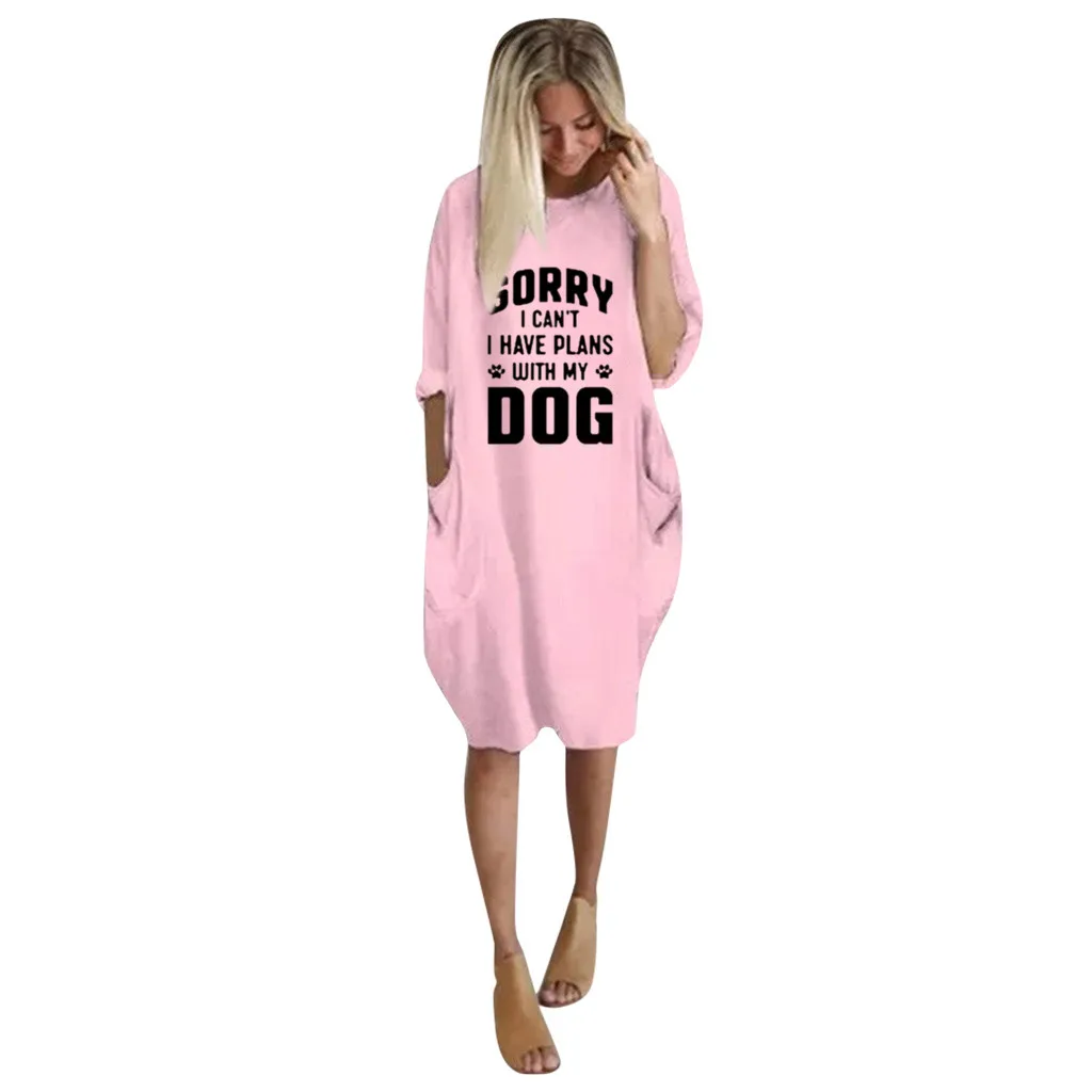 Женские толстовки платье негабаритных мини платья Осенние Харадзюку с принтом