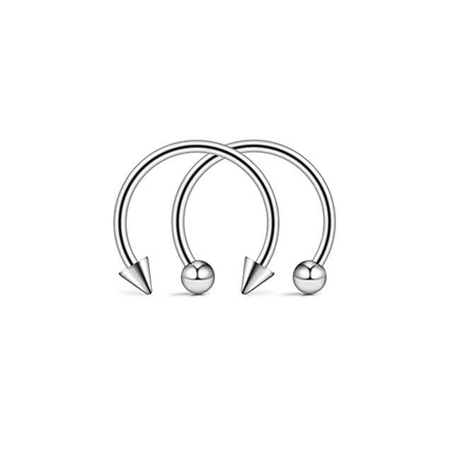 Cone Spike Horseshoe Circular Septum Nose Ring Surgical Steel Nipple Hoops Nose Lips Eyebrow Ear Piercing Body Jewelry