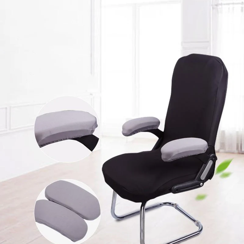 

Set Armrest Covers Arm Cover Polyester Accessories Household Decor 2pcs Chair Elastic Office