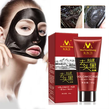 

Black Mask Acne Blackhead Remover Treatment Volcanic Mud Peel Off Face Care Whitening oil Suction Face Mask Black Head Removal