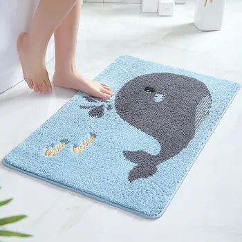 

Cute Cartoon Bathroom Mats Household Absorbent Microfiber Carpet Non-slip Wear-resistant Latex Bottom Comfortable and Soft Mat