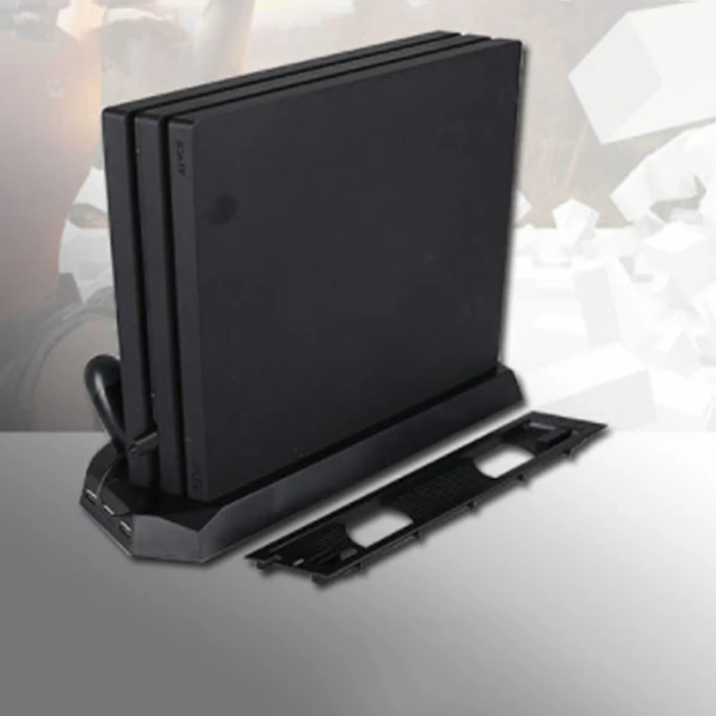 Вертикальная подставка для PS4 Slim/Pro с охлаждающим вентилятором, двойной геймпад зарядная станция с 3 портами usb-хаб