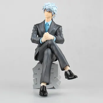

Anime Gintama Sakata Gintoki Black Suit Ver PVC Action Figure Collectible Model Doll Toy A168