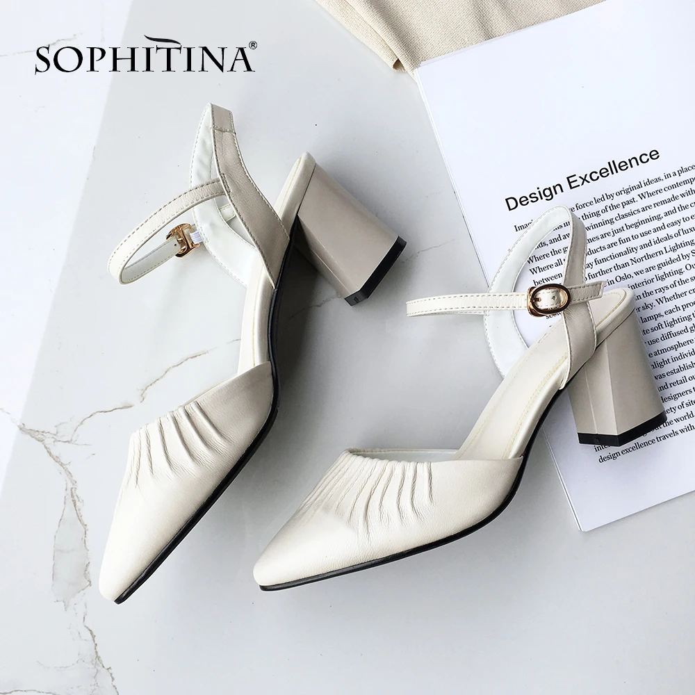 SOPHITINA/женские босоножки для зрелых женщин Высококачественная обувь из овечьей