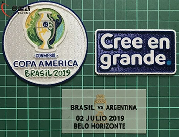 Копа Америка Бразилия матч Дата патч Бразилия Аргентина Перу Uruguay Чили описание матча+ Копа Америка рукав патч - Цвет: Brazil v Argentina