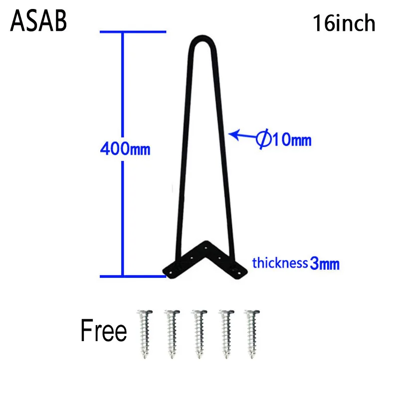 4/12/16 дюймовое железо Металлический Стол ног аксессуары для дома простые ножки стола современная мебель провода ноги
