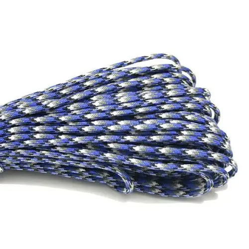 Blue 30 футов/50 футов/100 футов 550lb паракордовый шнур парашютный шнур 7 основных канатов 4 мм диаметр Кемпинг Туризм Открытый дом камуфляж цвета - Цвет: Blue