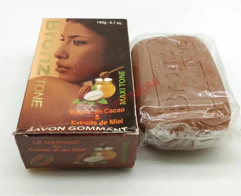 Bronz тон какао масло отшелушивающее светящееся мыло 190 г