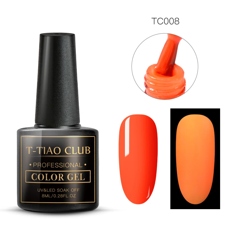T-TIAO CLUB 8 мл светится в темноте УФ-гель для ногтей флуоресцентный светящийся УФ замочить от длительного действия Гель-лак для ногтей - Цвет: FS06497