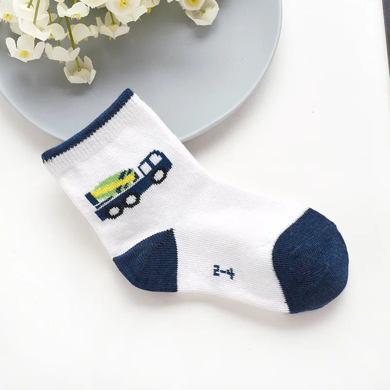 Spring And Autumn Combed Cotton CHILDREN'S Socks 1-3-5-7-9-Year-Old Big Boy Car Men And Women Child Baby Kids Cotton Socks