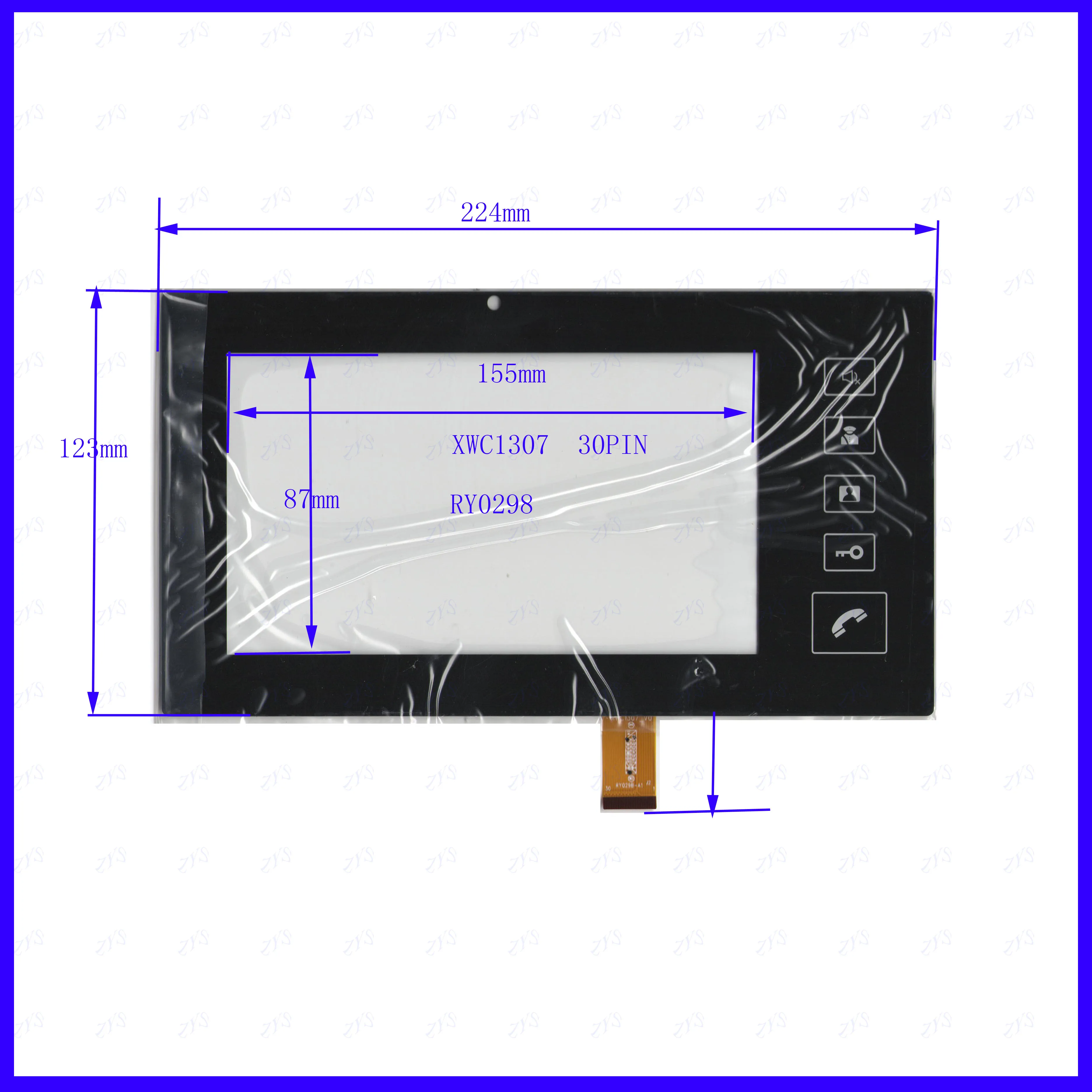 ZhiYuSun XWC1307 RY0298 Новинка 224 мм * 123 30PIN сенсорная панель с сенсорным сенсором