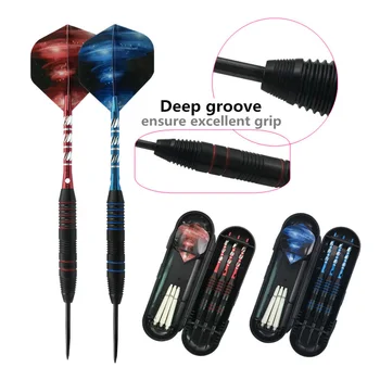

3 Pcs/Set Professional Games Competition Steel Tip Iron Darts Set With Case High Stability Long Service Life