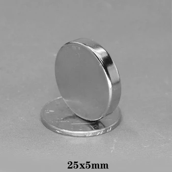 

1/2/5/10/20/50PCS 25x5 mm Permanent Magnetic 25mmx5mm Bulk Steel Round Magnets 25x5mm Neodymium Disc Magnet 25*5 mm circular 25