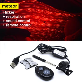 

1pcs Mini LED Car Roof Star Night Lights Projector Light Interior Ambient Atmosphere Galaxy Lamp Decoration Light USB Plug