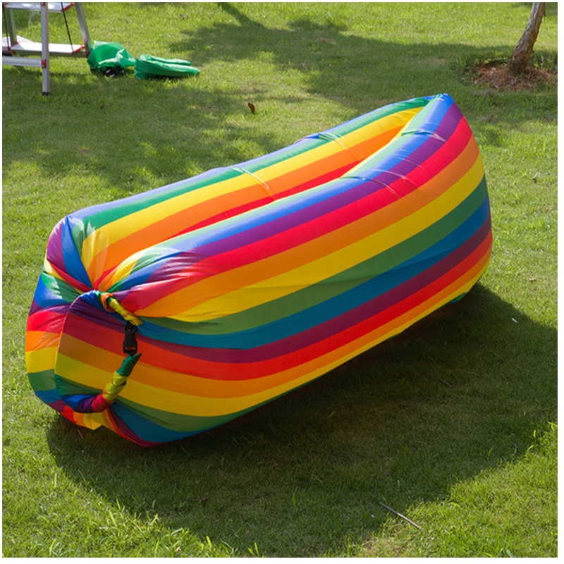 

Fast Garden Sofas Inflatable Lazy bag Air Sofa Camping Portable Air Banana Sofa Beach Bed Air Nylon Sofa Laybag