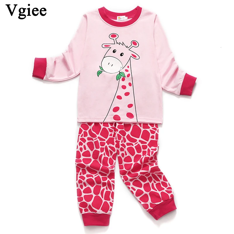 

Vgiee Christmas Outfits Kid Fall Winter Outfits for Girls Full Set Kids Clothing Deer Cartoon O-Neck 2019 Fashion CC179