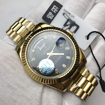 

U1 Luxury gold Watch white dial number 36mm AAA Men Luxury Watch Datejust President Automatic Mechanical Watches 03