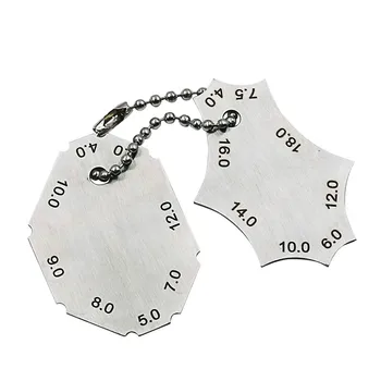 

2Pcs/Set Stainless Steel Welding Gauge Key Tee Joint Welding Gauge Throat Depth Leg Length Gauge Ruler Welder Inspection Ruler