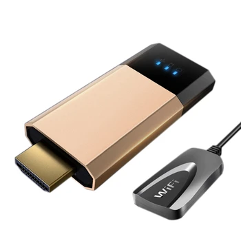 

HOT-Wireless Display Adapter 2.4G+5G Wireless HDMI Adapter 1080P HD for Phone TV Projector Tablet
