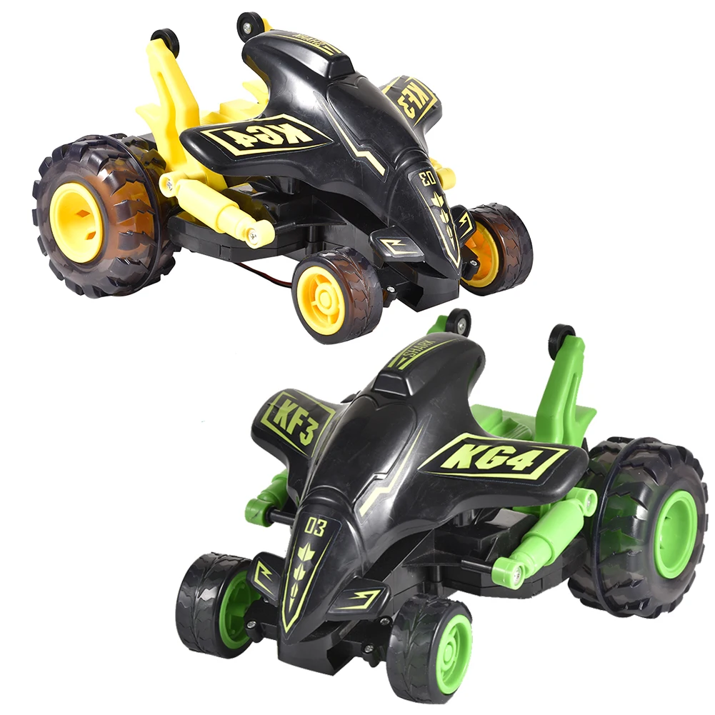 

2.4G 4WD Wireless RC Stunt Car Shark-shaped 360 Degrees Rotation Remote Control Vehicle Toys with Colorful Light for Boys Girls