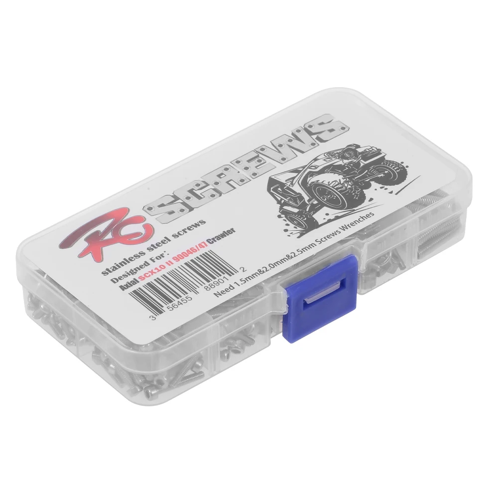 RC винты из нержавеющей стали набор винтов с чехлом для Traxxas SCX10 II 90046 90047 автомобиль