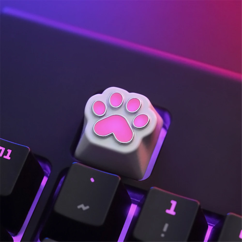 KeyStone Keycap 1 шт. индивидуальная модель в виде кошачьей лапки из алюминиевого сплава
