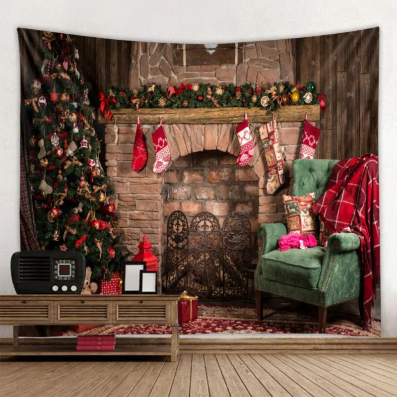 3D Рождественские гобелены ковер хиппи гобелен рождественские украшения для дома скатерть полотенце пляжное Пикник коврик