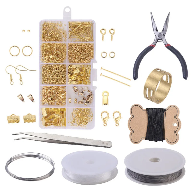 

New Diy Material For Earrings Handmade Accessories Material Package Set With Tools Metal Decorative Accessories
