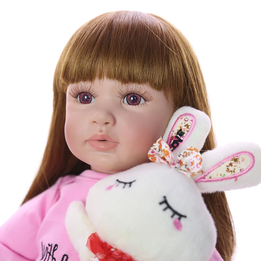 24 ''популярная Реалистичная кукла для новорожденного 60 см, мягкая силиконовая виниловая Реалистичная кукла для новорожденного, куклы для девочек и мальчиков, подарок, детские куклы, игрушка
