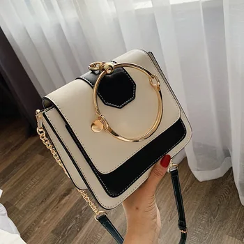 

Autumn New Handbag Bag Women's Bag New Fashion Texture Shoulder Bag Messenger Chain Square Sling Bag