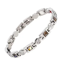 Женский браслет с камнями из кубического циркония и ракушек Abalone браслеты для магнитотерапии для женщин регулируемые по ссылке инструмент для удаления