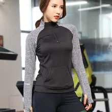 Новые стильные спортивные куртки для бега на открытом воздухе с длинным рукавом, стоячий воротник, на молнии, смешанные цвета, одежда для фитнеса и йоги, осень и зима