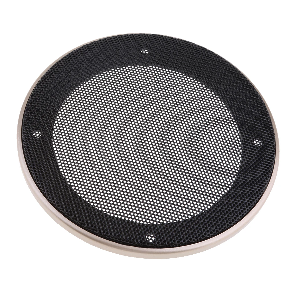 4 Inch Speaker Grills Cover Case With 4 Pcs Screws For Speaker Mounting Home Audio DIY -128mm Outer Diameter Champagne